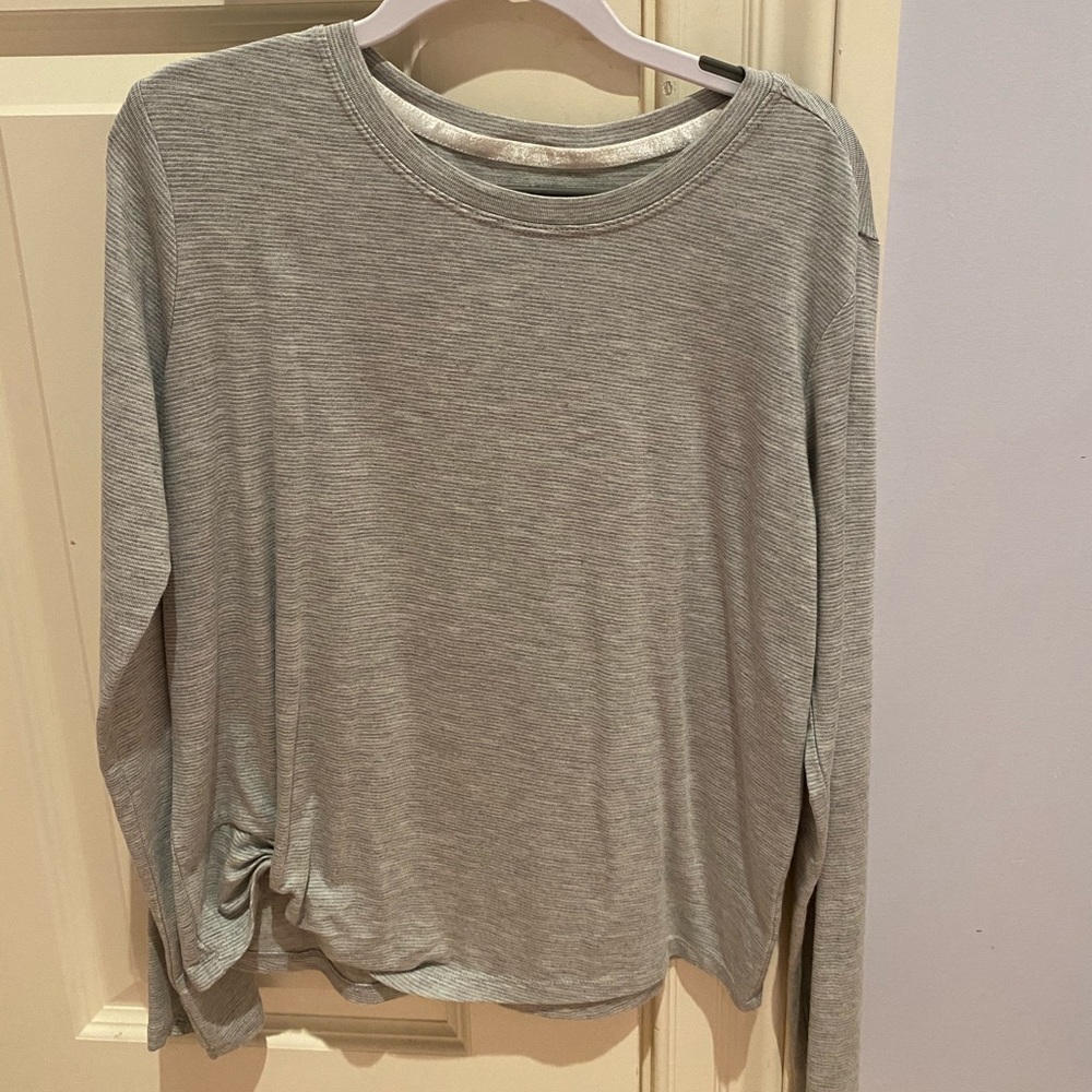 Athlete Girls Grey Activewear Long Sleeved Shirt